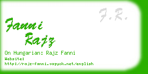 fanni rajz business card